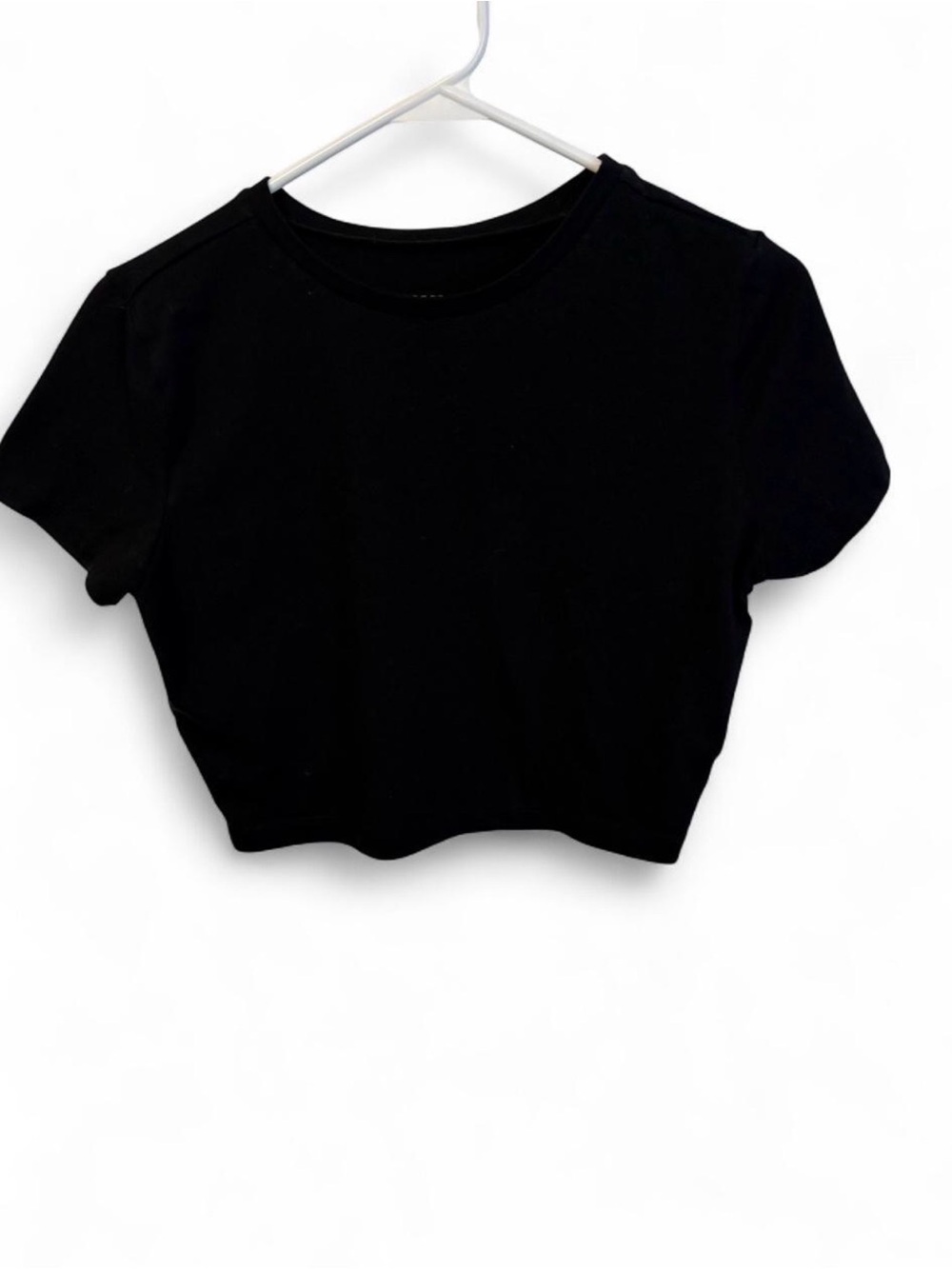 wild fable Black Cropped Crew Tee